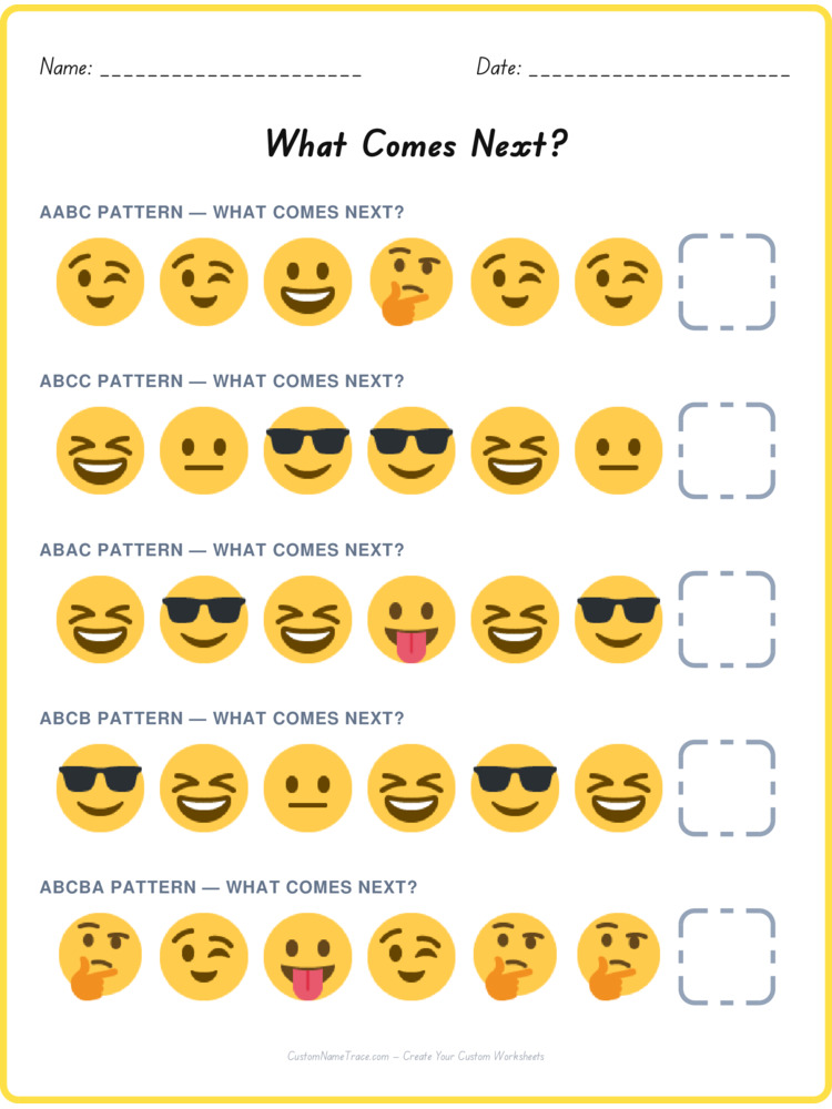 Mixed Review pattern worksheet 163 for kids