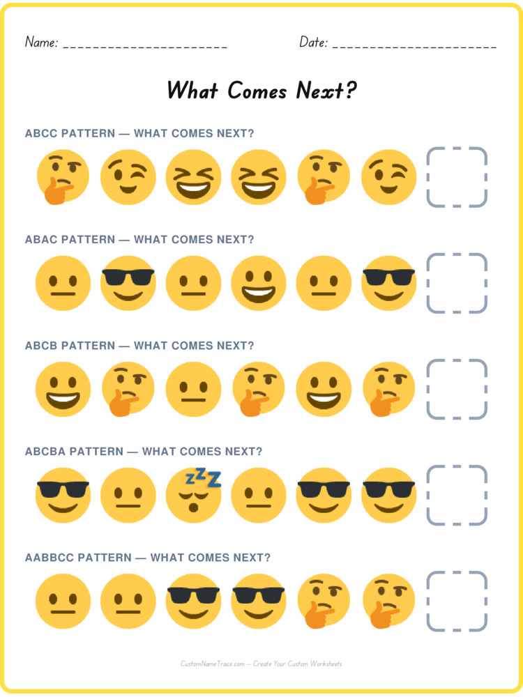 Mixed Review pattern worksheet 166 for kids