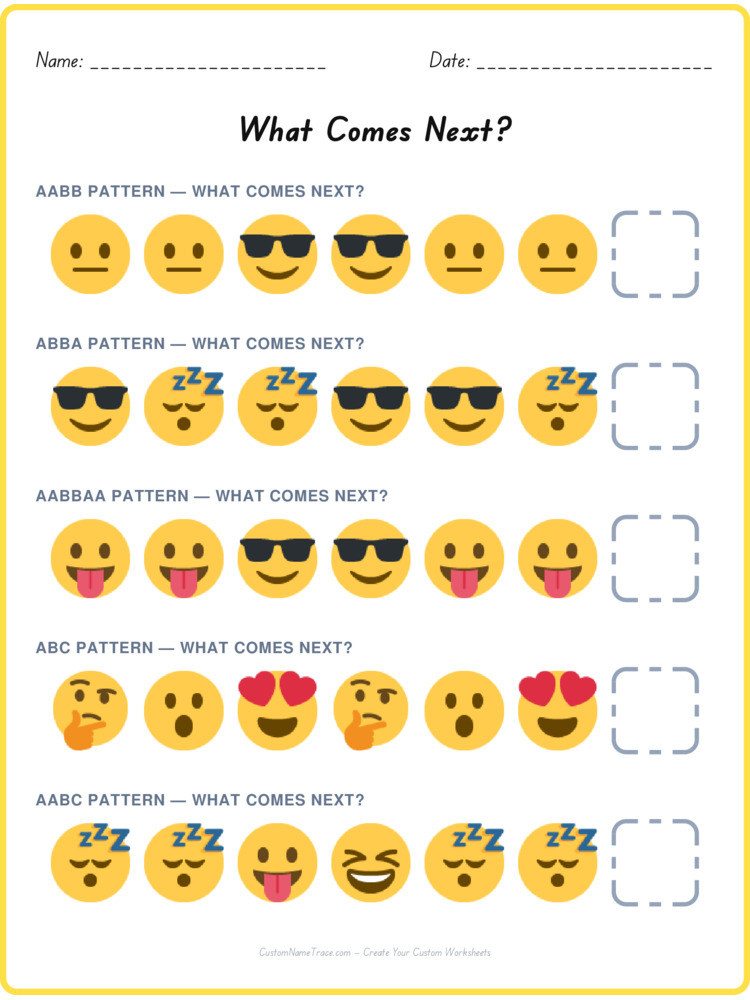 Mixed Review pattern worksheet 167 for kids