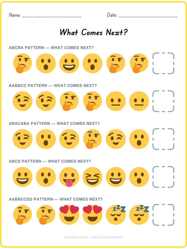 Mixed Review pattern worksheet 168 for kids