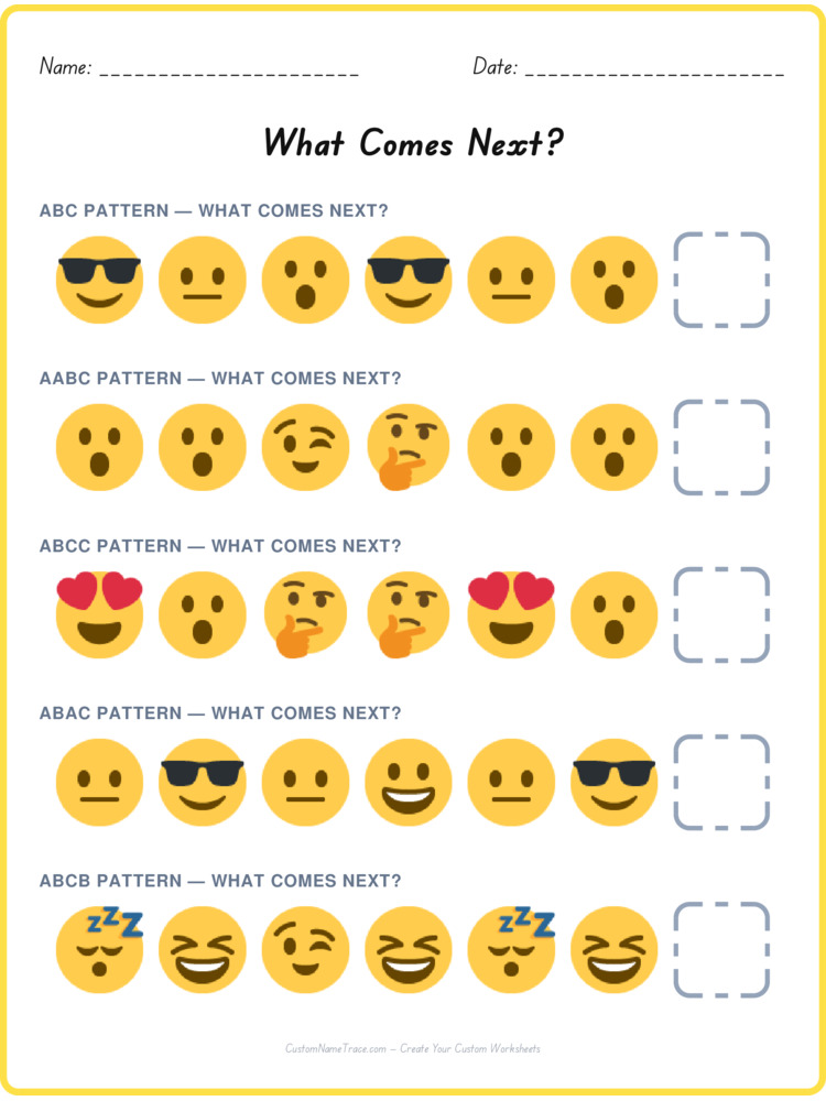 Mixed Review pattern worksheet 169 for kids