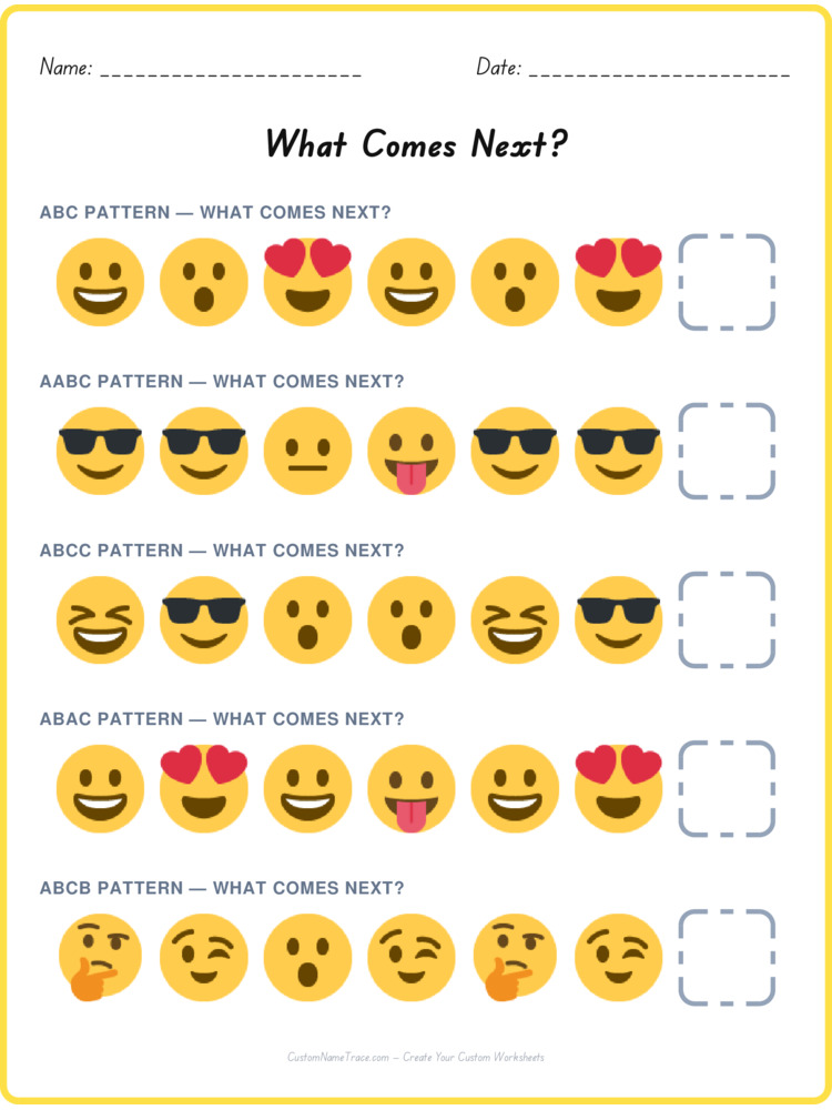 Mixed Review pattern worksheet 177 for kids