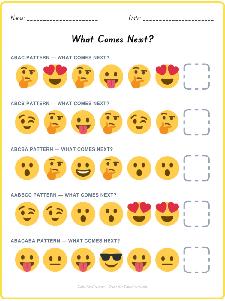 Mixed Review pattern worksheet 178 for kids