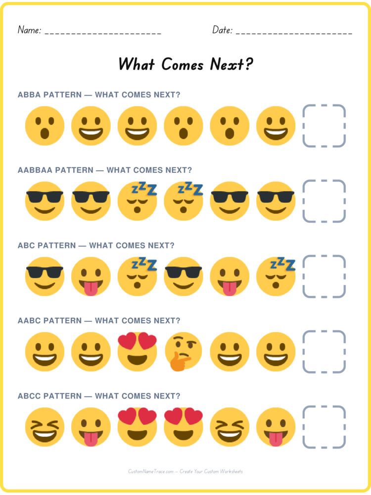 Mixed Review pattern worksheet 179 for kids
