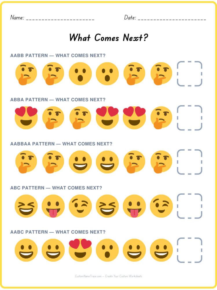 Mixed Review pattern worksheet 185 for kids