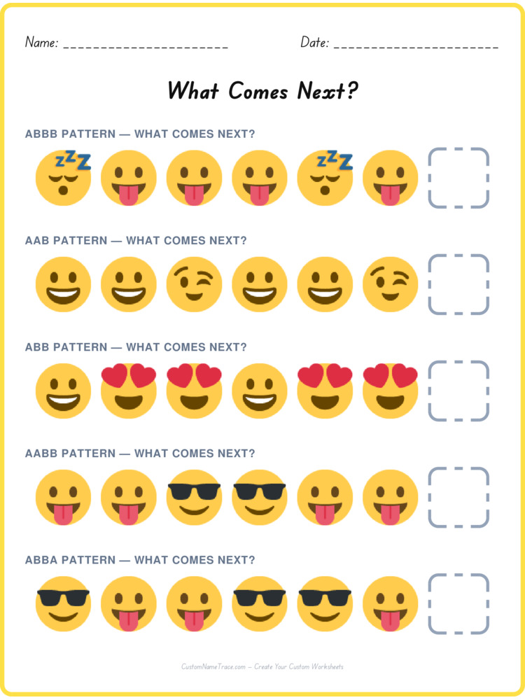 Mixed Review pattern worksheet 192 for kids