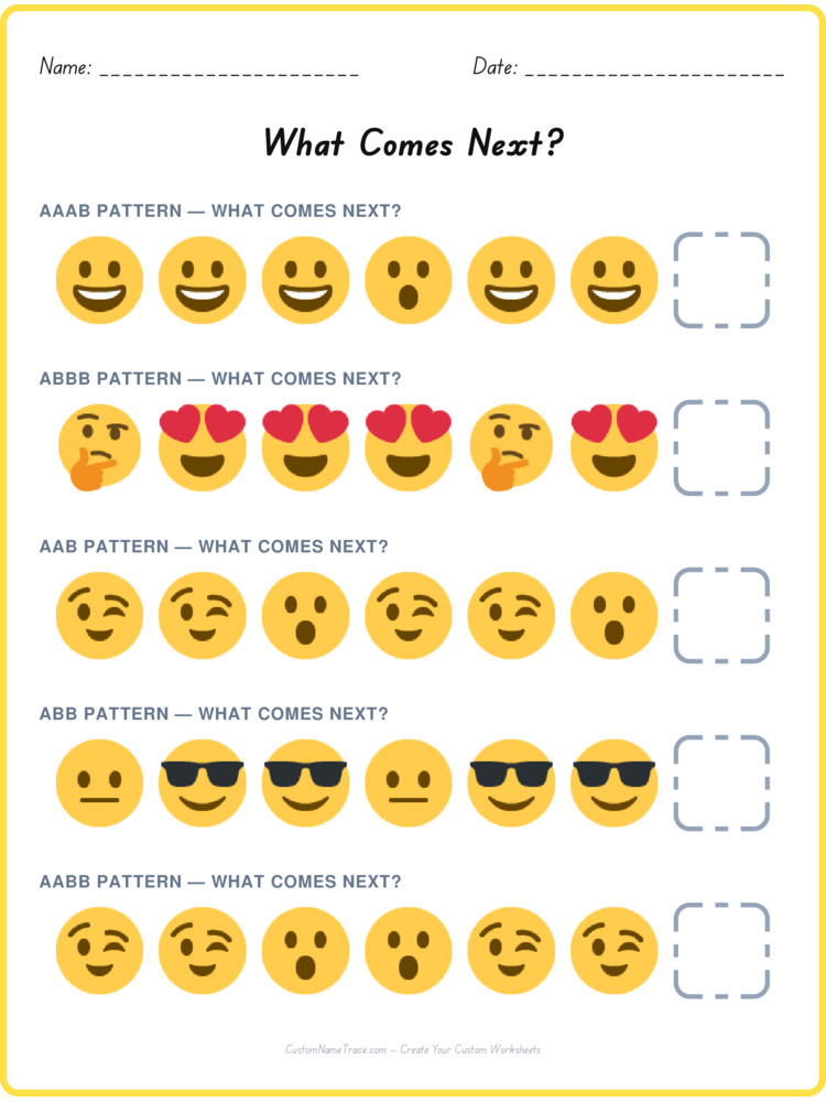 Mixed Review pattern worksheet 193 for kids
