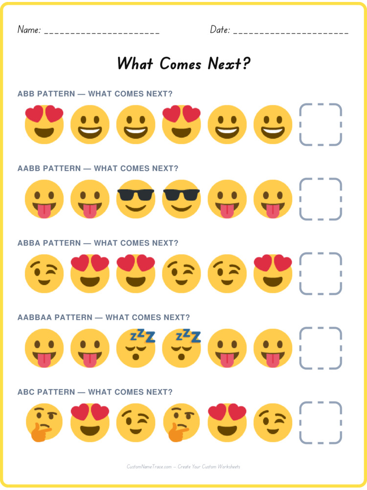 Mixed Review pattern worksheet 195 for kids