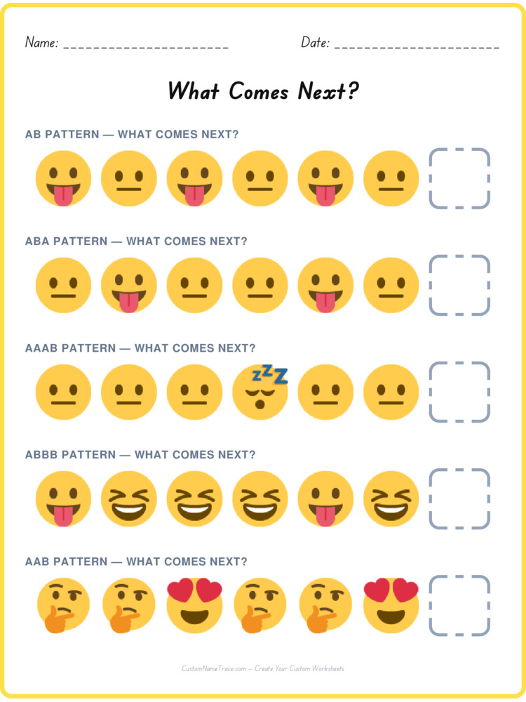 Mixed Review pattern worksheet 199 for kids