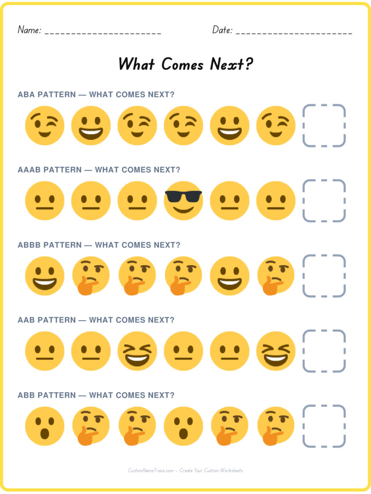Mixed Review pattern worksheet 200 for kids