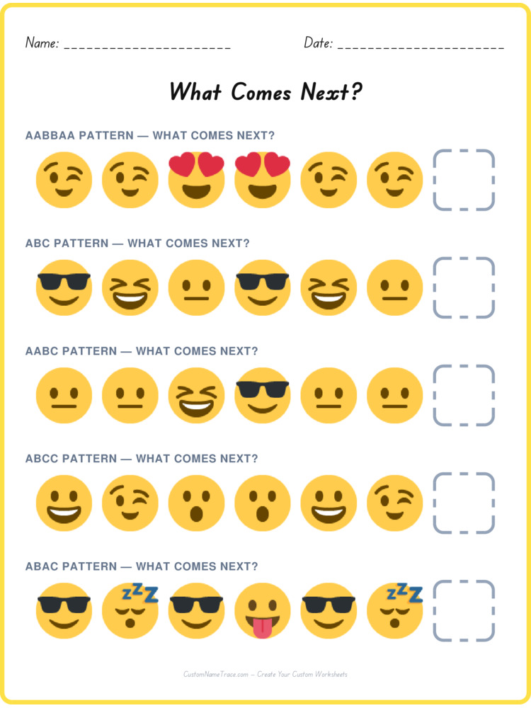 Mixed Review pattern worksheet 209 for kids