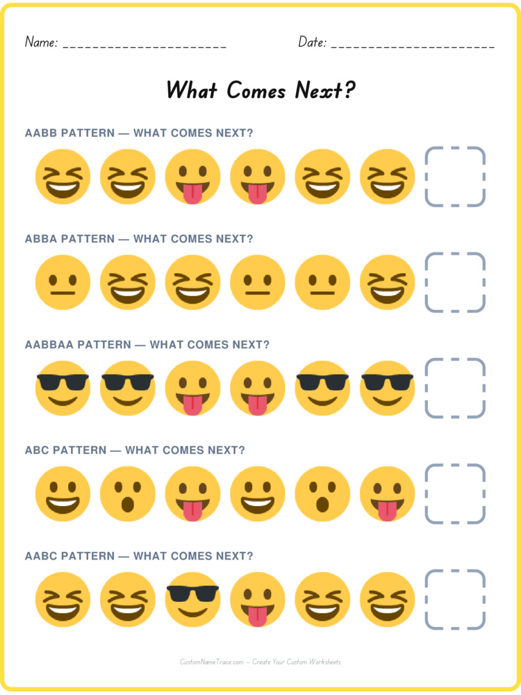 Mixed Review pattern worksheet 212 for kids