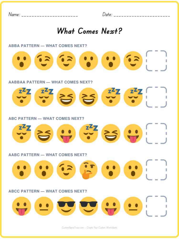 Mixed Review pattern worksheet 213 for kids
