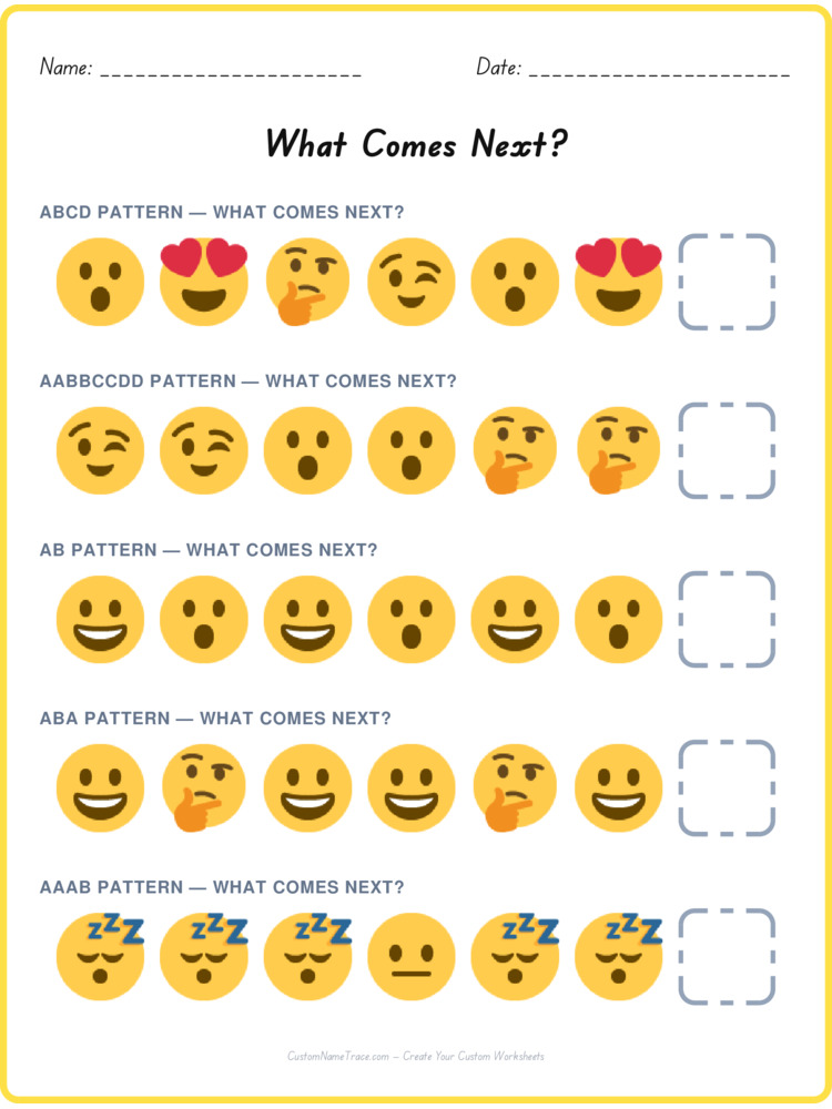 Mixed Review pattern worksheet 214 for kids