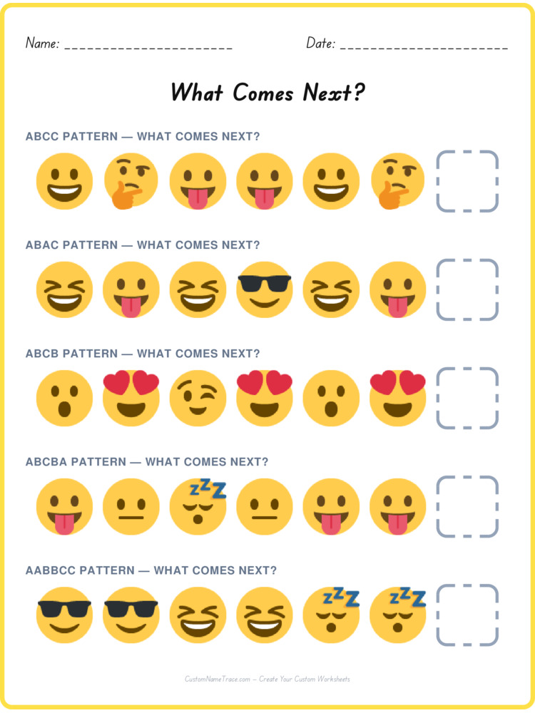 Mixed Review pattern worksheet 215 for kids