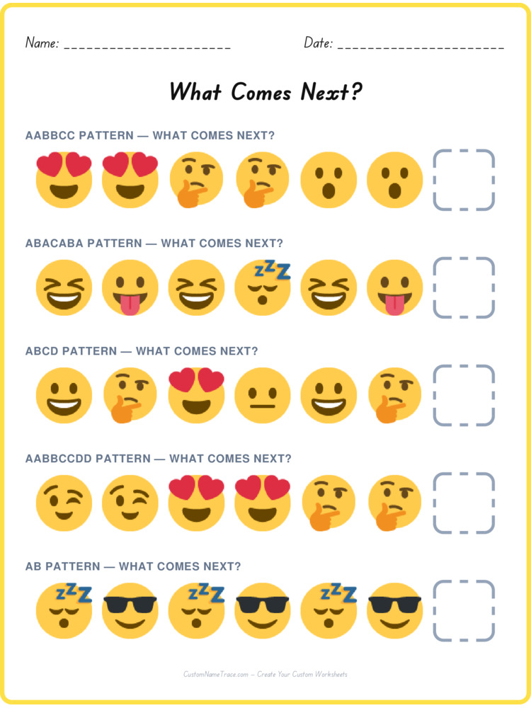 Mixed Review pattern worksheet 217 for kids