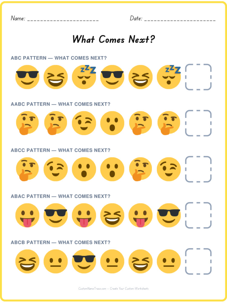 Mixed Review pattern worksheet 218 for kids