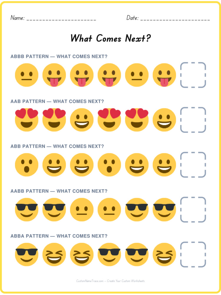 Mixed Review pattern worksheet 225 for kids