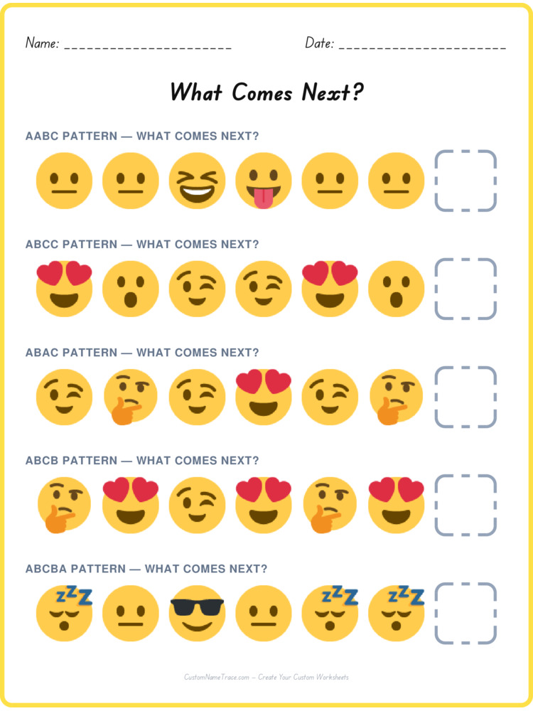 Mixed Review pattern worksheet 229 for kids