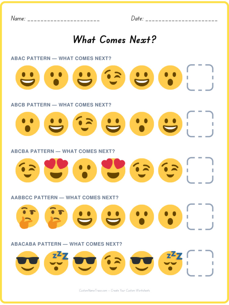 Mixed Review pattern worksheet 235 for kids