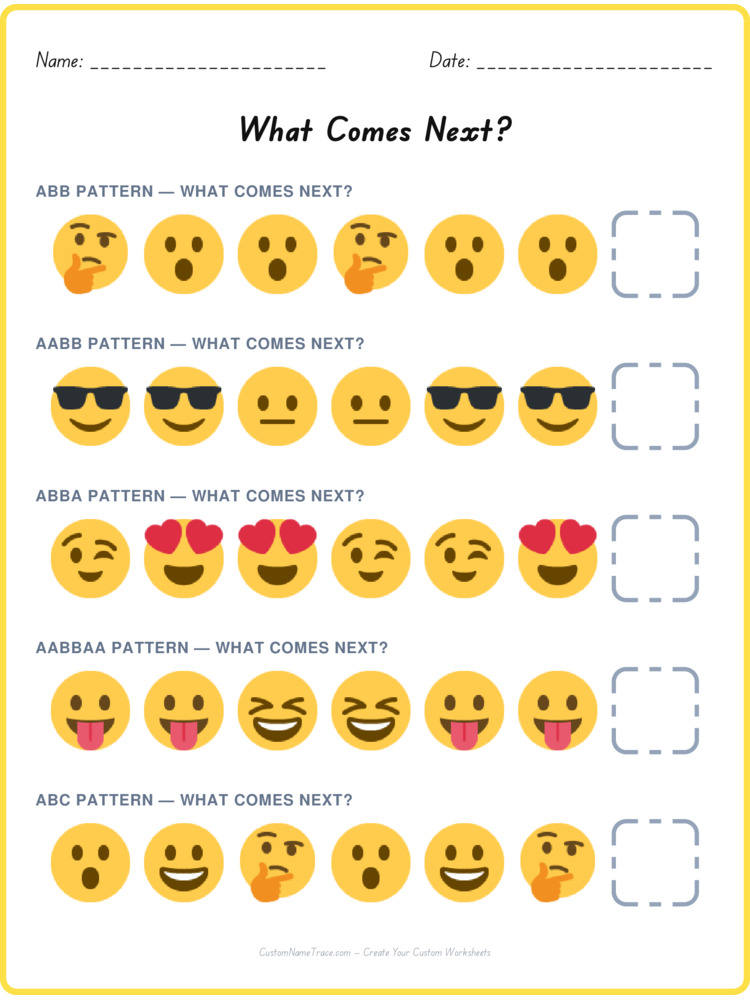 Mixed Review pattern worksheet 239 for kids