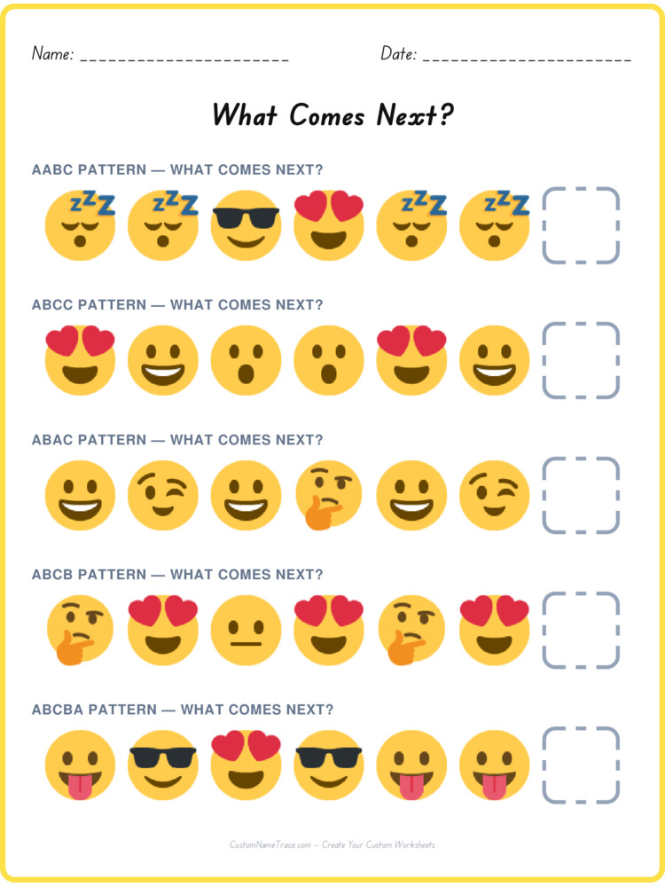 Mixed Review pattern worksheet 243 for kids