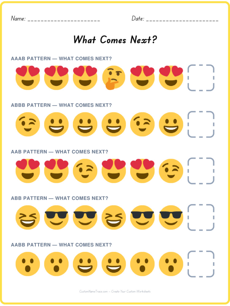 Mixed Review pattern worksheet 244 for kids