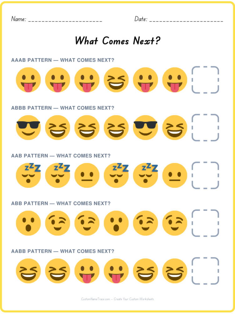 Mixed Review pattern worksheet 245 for kids