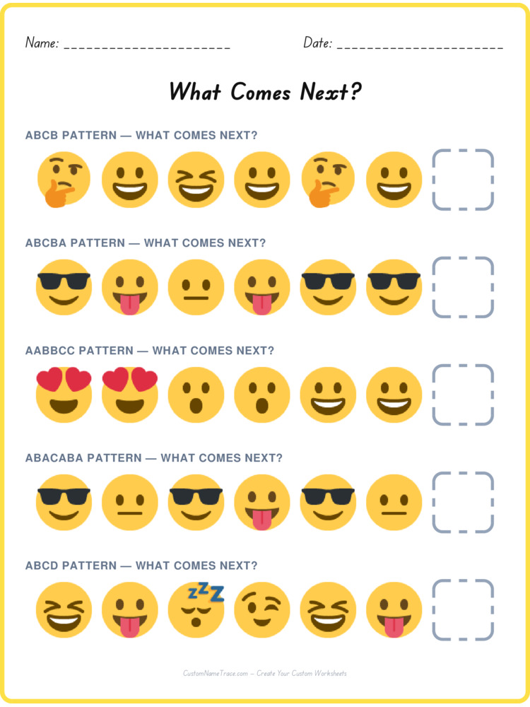 Mixed Review pattern worksheet 246 for kids
