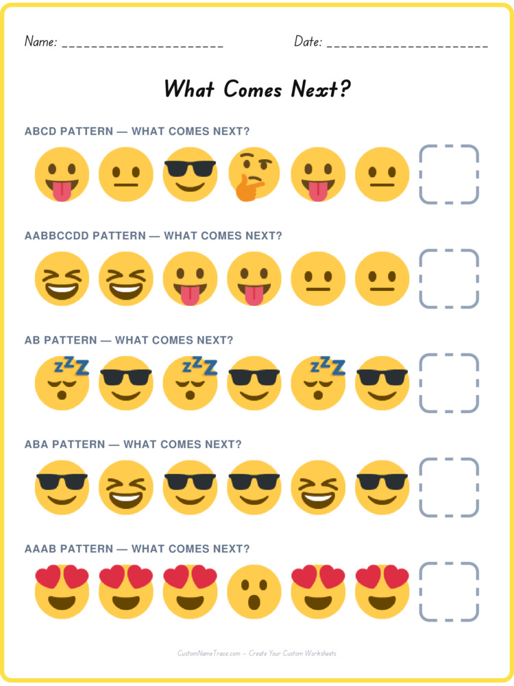 Mixed Review pattern worksheet 249 for kids