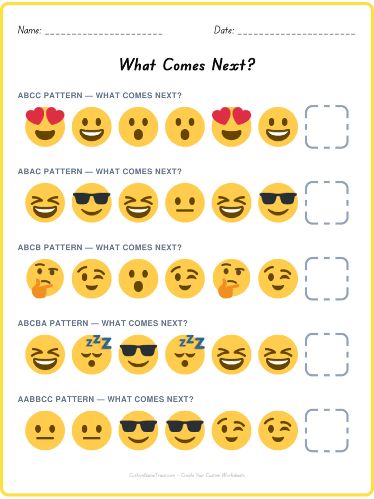 Mixed Review pattern worksheet 250 for kids