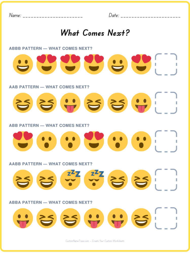 Mixed Review pattern worksheet 37 for kids