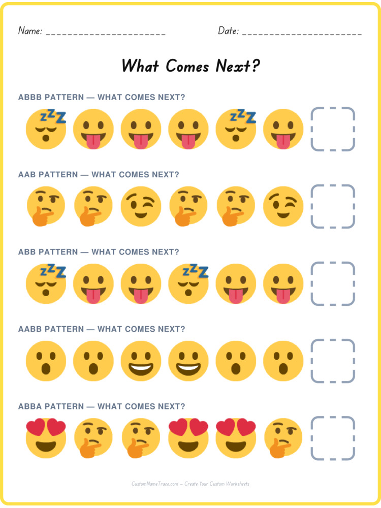 Mixed Review pattern worksheet 66 for kids