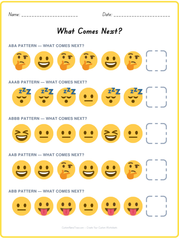 Mixed Review pattern worksheet 91 for kids