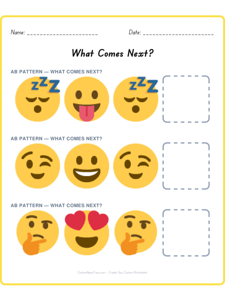 Mixed Review pattern worksheet 10 for kids