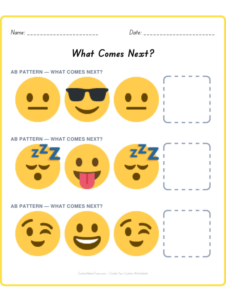 Mixed Review pattern worksheet 107 for kids
