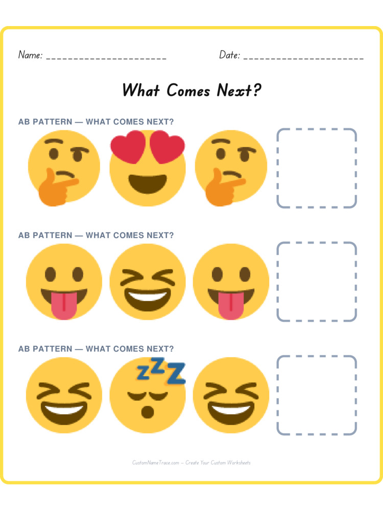 Mixed Review pattern worksheet 11 for kids