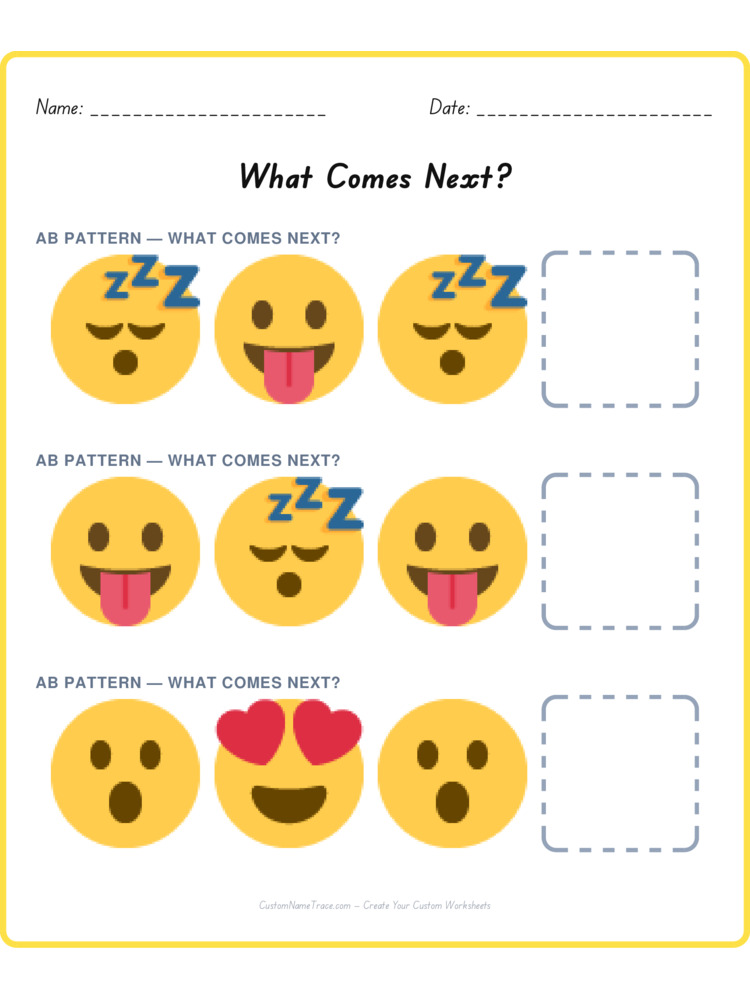 Mixed Review pattern worksheet 110 for kids