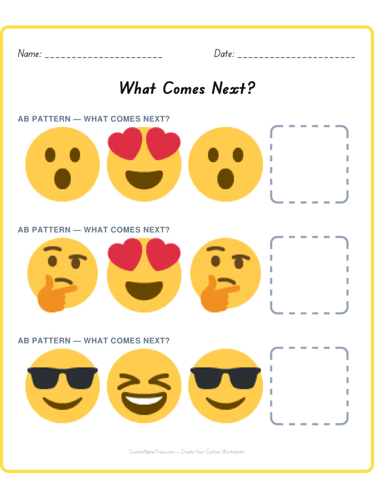 Mixed Review pattern worksheet 111 for kids
