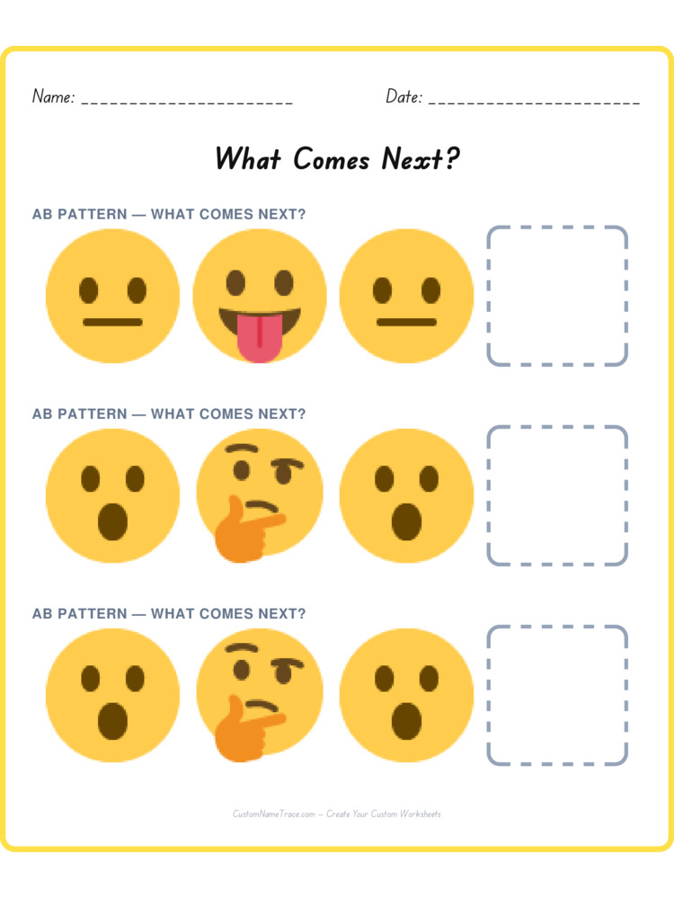 Mixed Review pattern worksheet 12 for kids