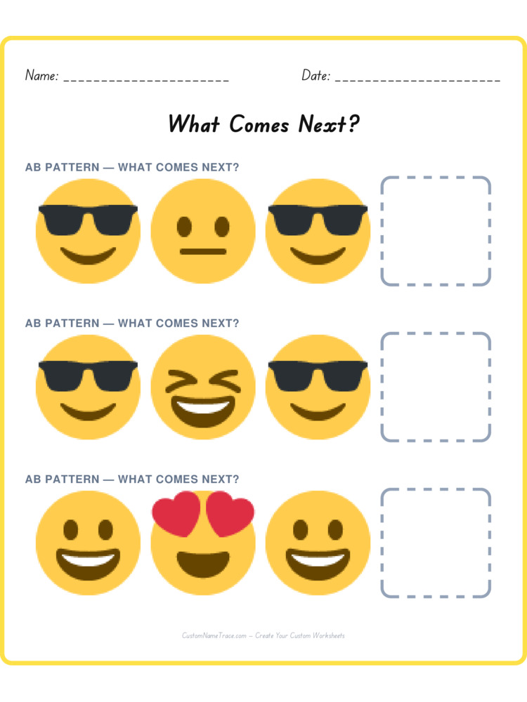 Mixed Review pattern worksheet 122 for kids