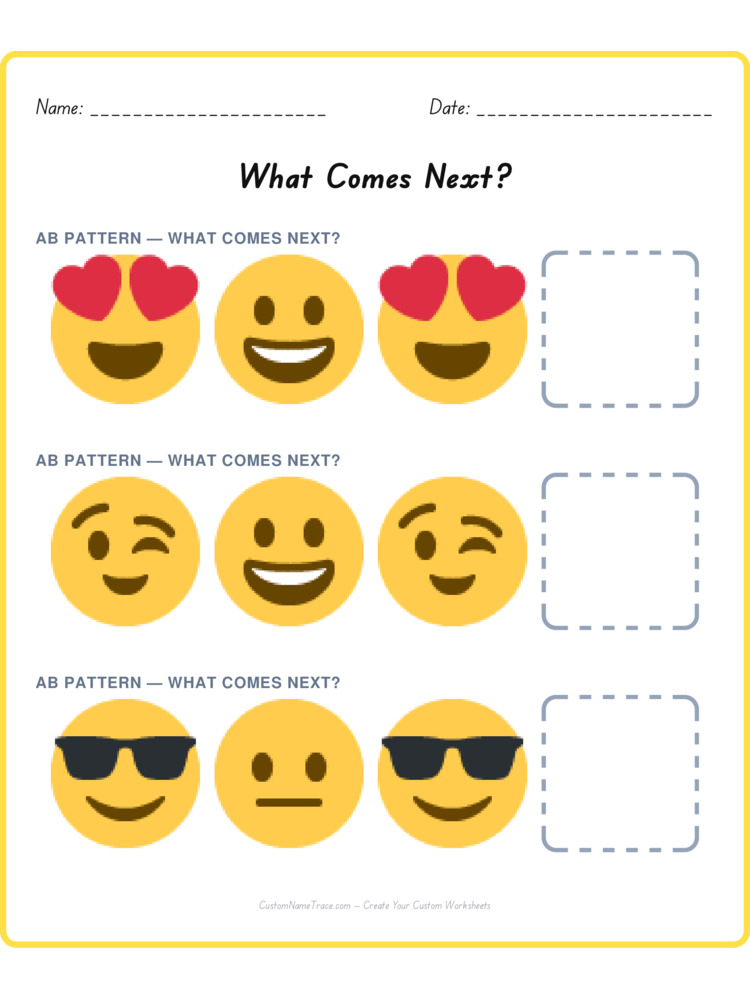 Mixed Review pattern worksheet 125 for kids