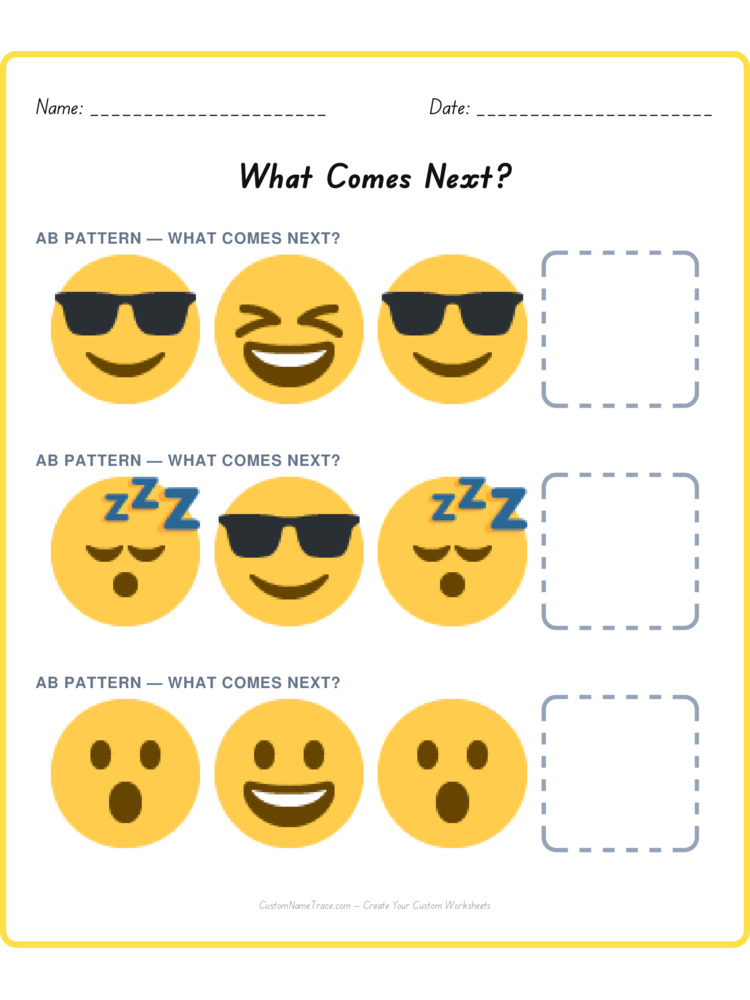 Mixed Review pattern worksheet 126 for kids