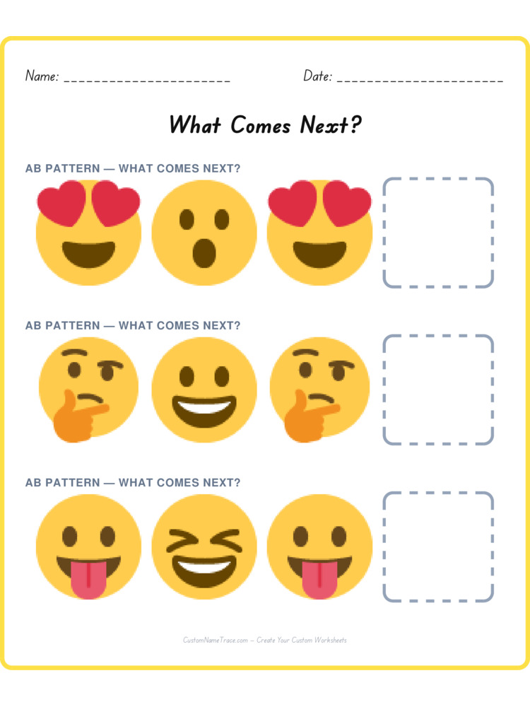 Mixed Review pattern worksheet 127 for kids