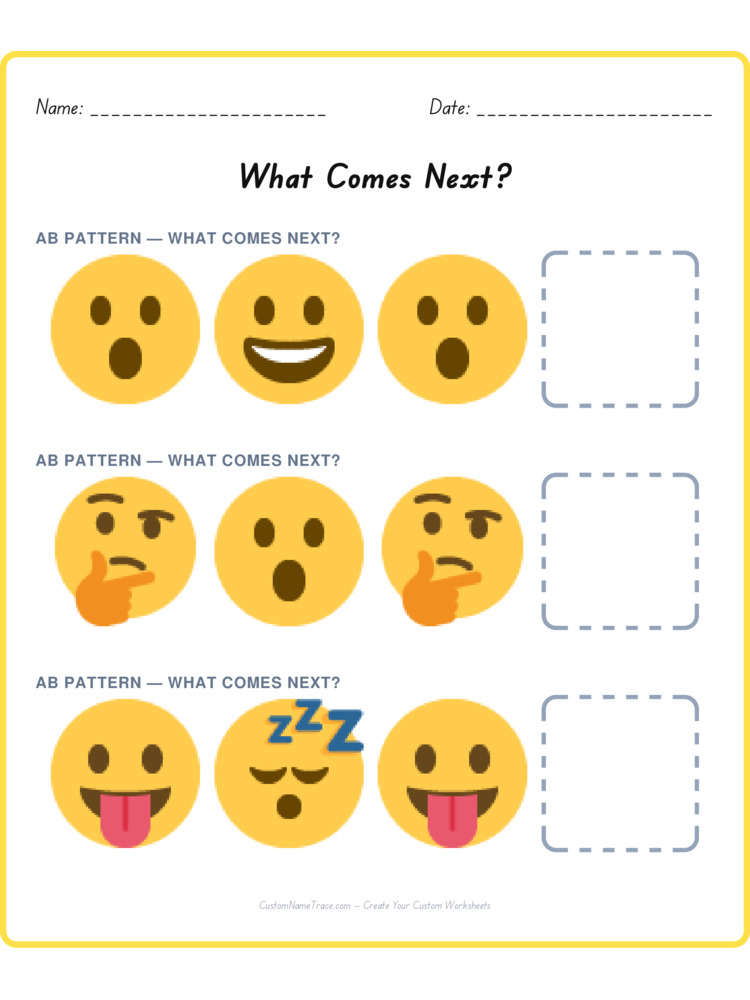Mixed Review pattern worksheet 129 for kids