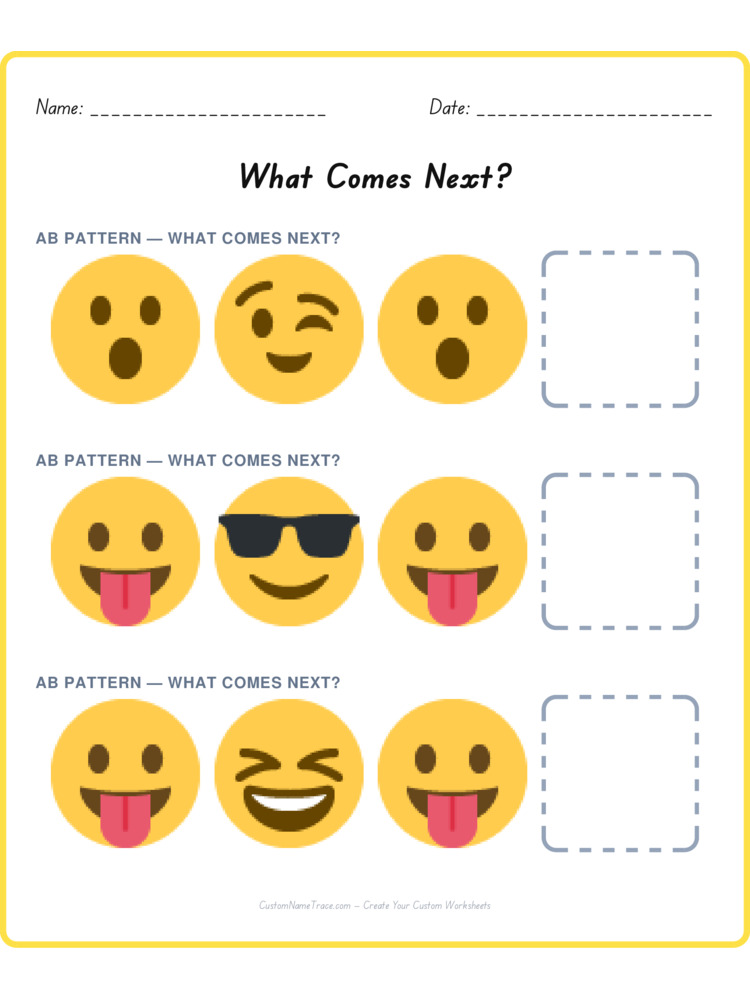Mixed Review pattern worksheet 13 for kids