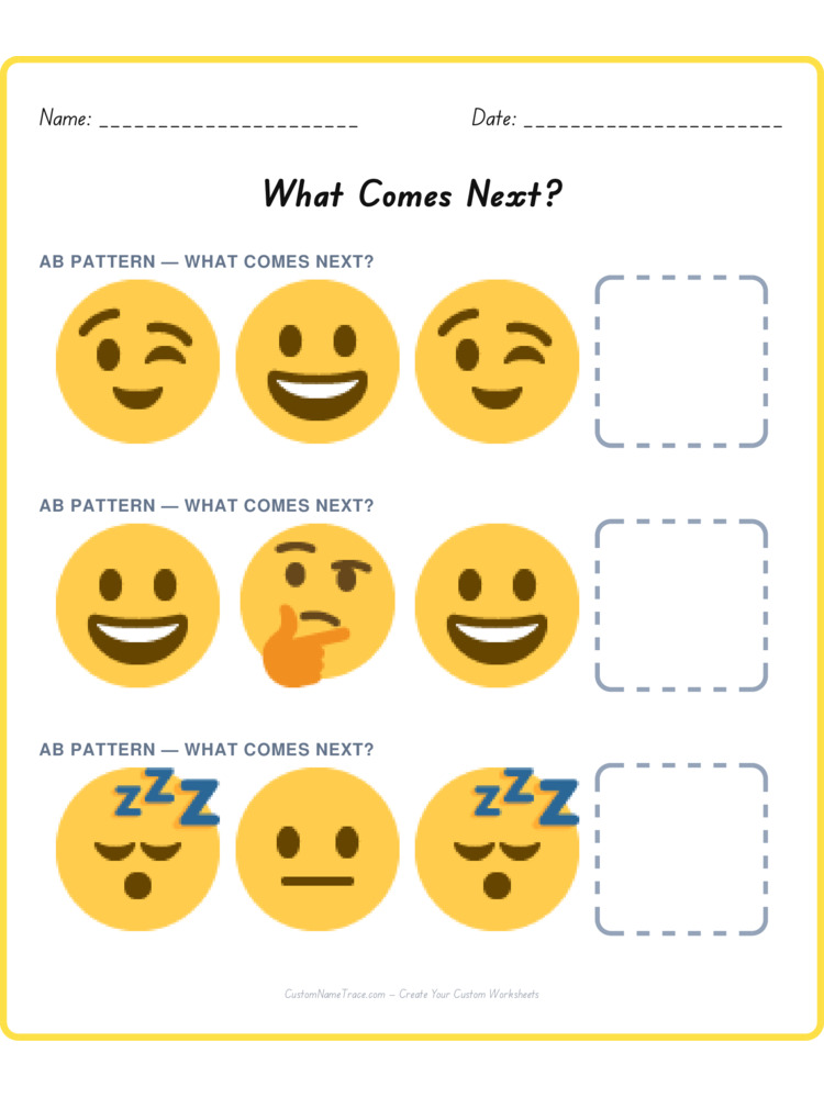 Mixed Review pattern worksheet 130 for kids