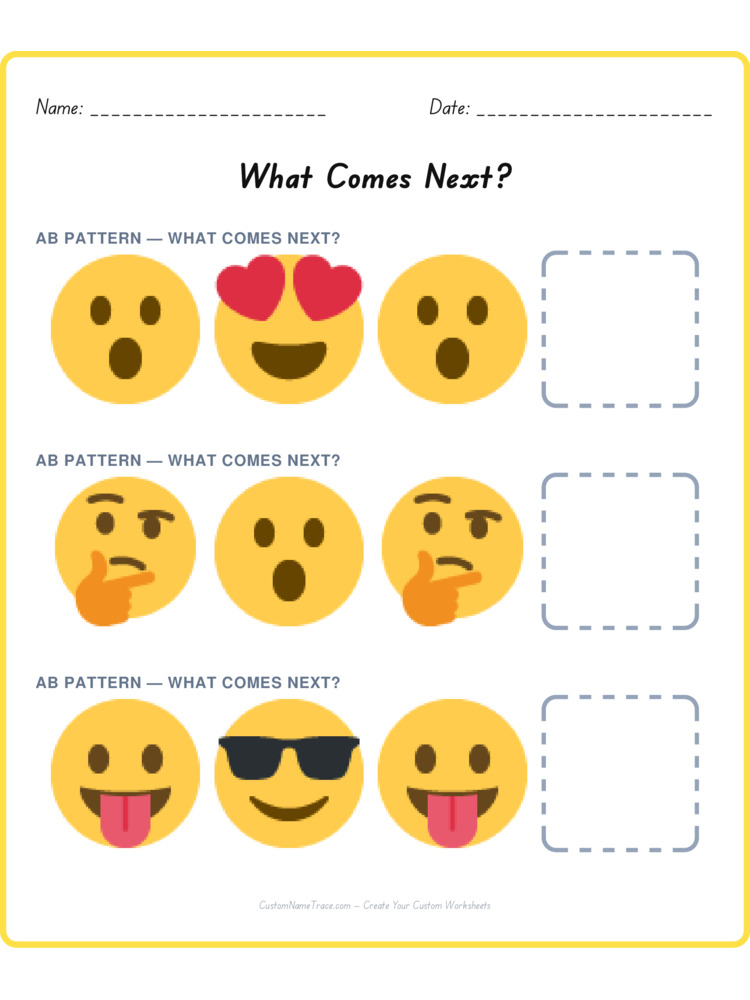 Mixed Review pattern worksheet 134 for kids