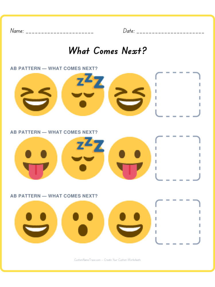Mixed Review pattern worksheet 146 for kids
