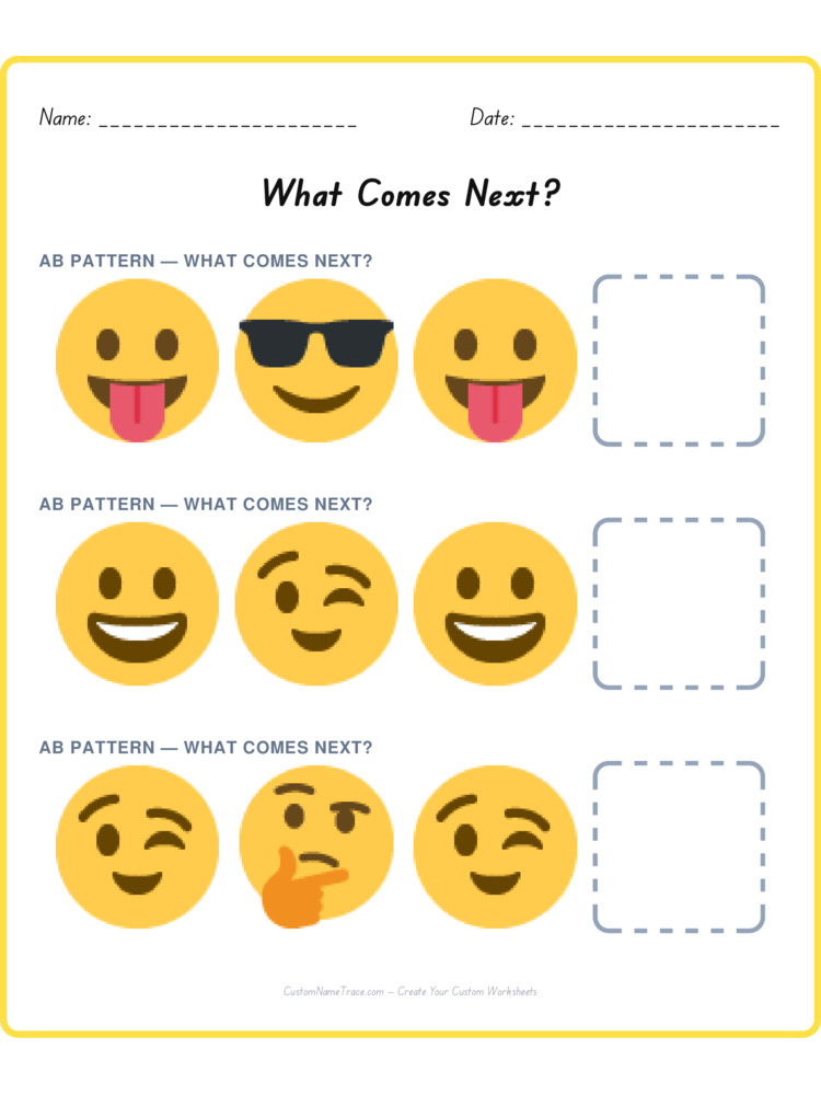 Mixed Review pattern worksheet 16 for kids